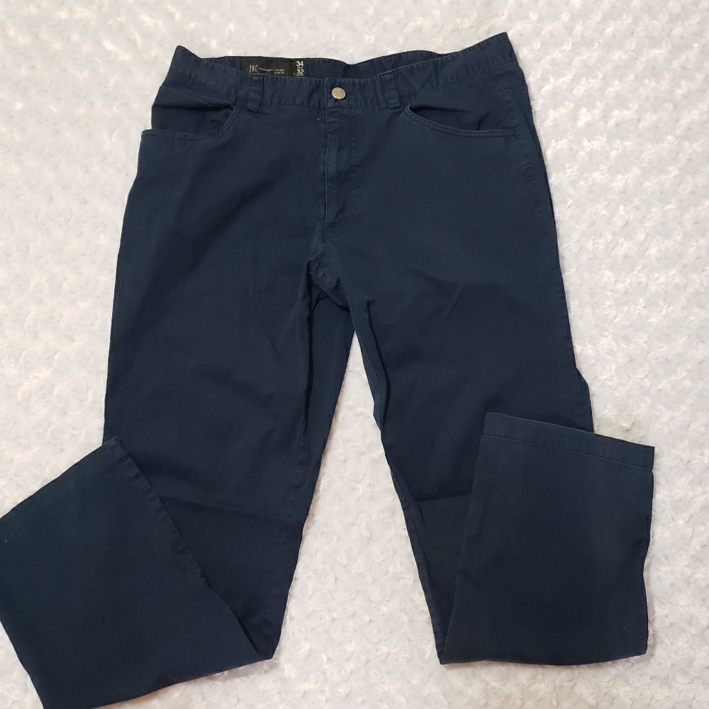 INC International Concepts 34 x 32 mens slim fit navy pants